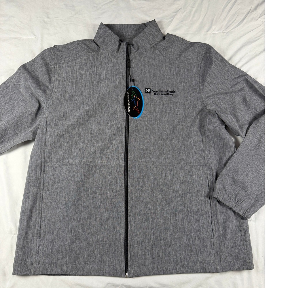 Greg Norman Mens XL Gray Water Repellent Full Zip Golf Jacket New GN52G475